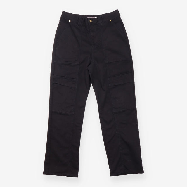 Cargo Jeans Black High Rise Straight Leg