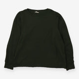 Hush Khaki Ruffle Sleeve Long Sleeve Cotton Tee