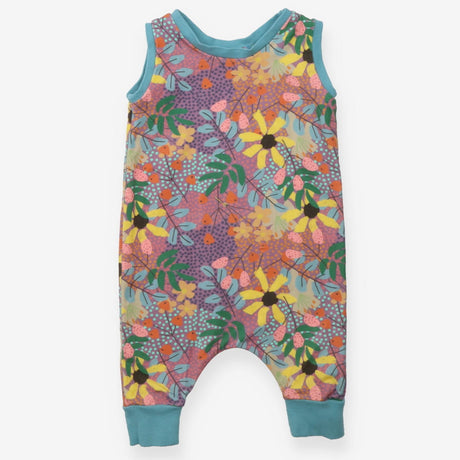 Purple Floral Romper - Biddy & Bear