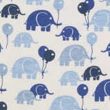 Sleep sack with arms blue elephants with balloons