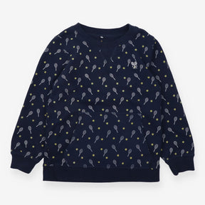 Sweatshirt Navy Crewneck Tennis 