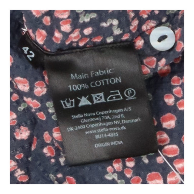 Loan Dress – Navy Textured Scallop Trim
