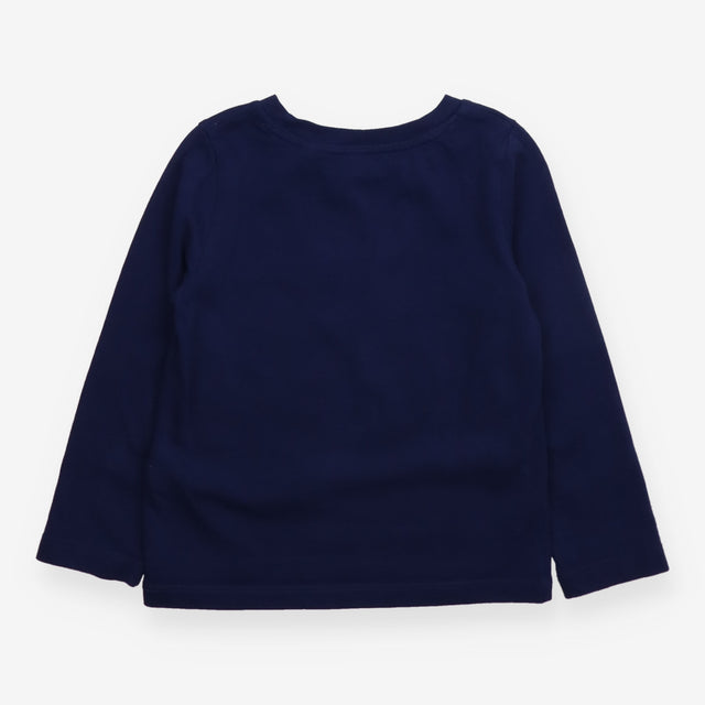 Tee LS blue rabbit with bow tie