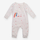 Sleepsuit zip white with shooting star