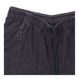 Shorts Black Eyelet Embroidered Cotton Blend Boho