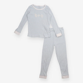 Blue Striped "Bro" Pyjamas 