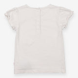 White T-shirt Frill Sleeves