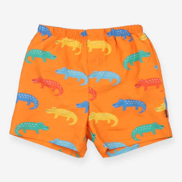 Swim shorts with Nappy -Orange Crocodiles
