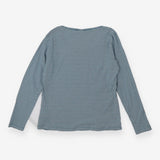 Frugi Organic Pointelle Blue Stripe Long Sleeve