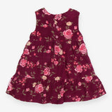 Dress Sleeveless Cord Purple Roses