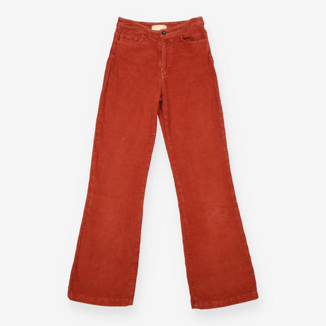 Trousers Rust Orange Corduroy Wide Leg High Waist