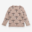 Sweater knit fawn brown cows