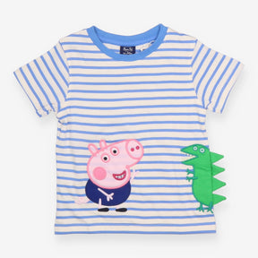 T-shirt white and blue stripe Peppa Pig