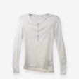 Uniqlo White Henley Long Sleeve Top – Smooth Cotto