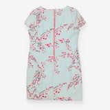 Blue Cherry Blossom Elise Midi Dress – Zip Back, D