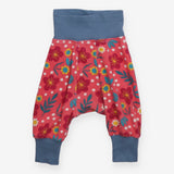 Parsnip pants pink flowers blue cuffs
