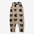 Dungarees cream black bear heads