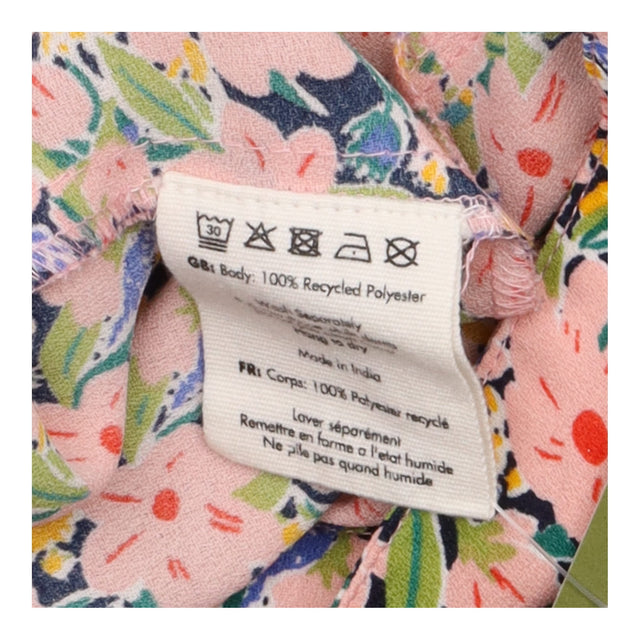 Mini Skirt A Line Floral Print Pink Multicolour