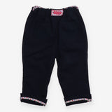Navy chino floral lined