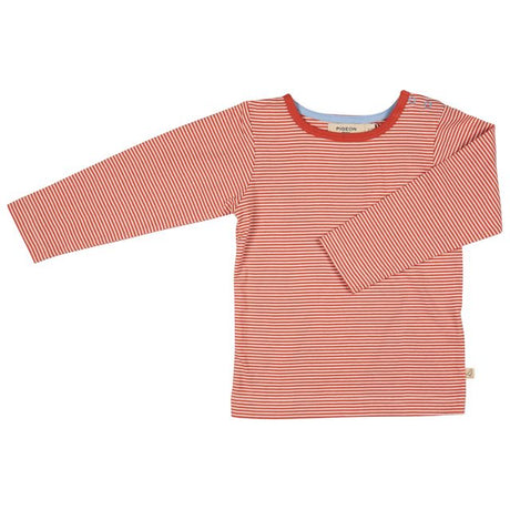 Long sleeve T-shirt fine stripe orange