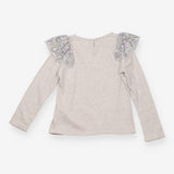 T-shirt long sleeves grey sequins Christmas tree