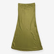 Khaki Satin Slip Skirt | Sustainable Maxi Skirt