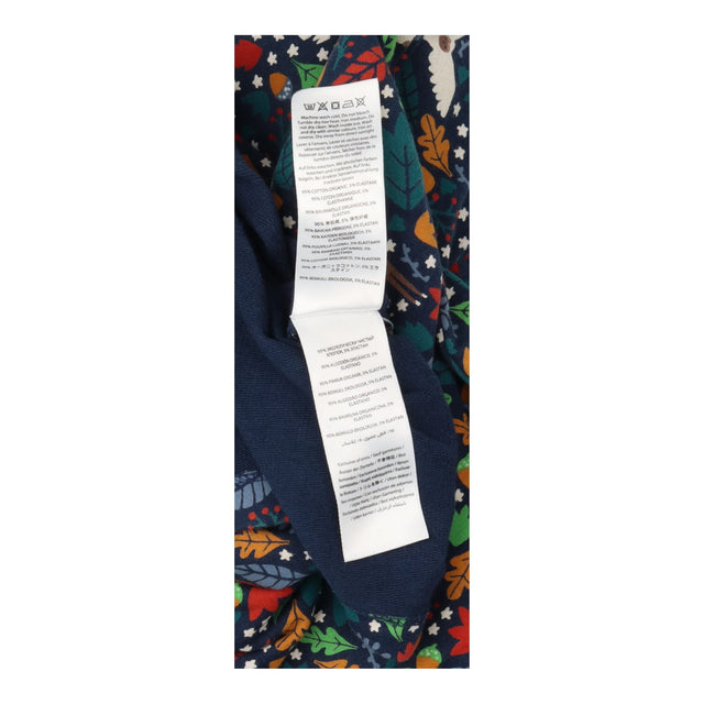 Dress Navy Blue Organic Cotton Floral Woodland Lon