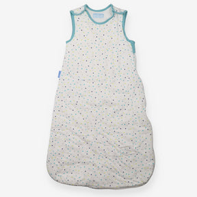 Sleeping bag blue green grey coloured spots 2.5 to