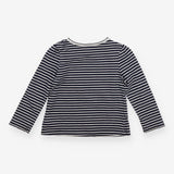 Blue Striped Bow Detail Long Sleeve