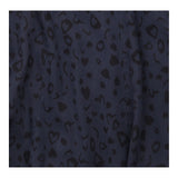 Hush Navy Tonal Animal Print Button Front Midi Shi