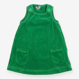 Dress Pinafore Green Velour