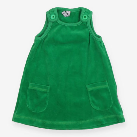 Dress Pinafore Green Velour