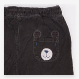 Pull on trousers cord grey white drawstring