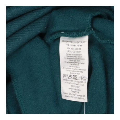 Sweatshirt Dress ,Teal Funnel‑Neck