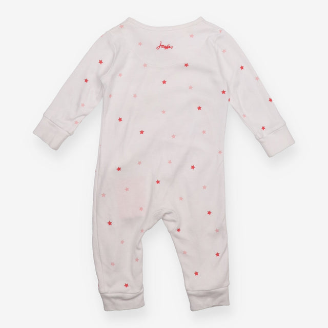 Sleepsuit zip white with shooting star