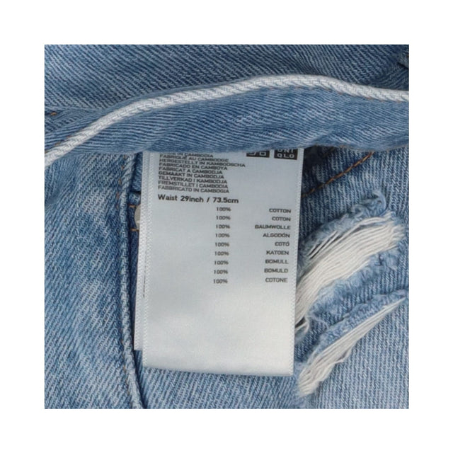 Light wash high waisted distressed denim bermuda s