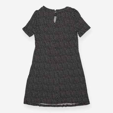 Patterned Jersey Mini Dress – Short Sleeves, Flute