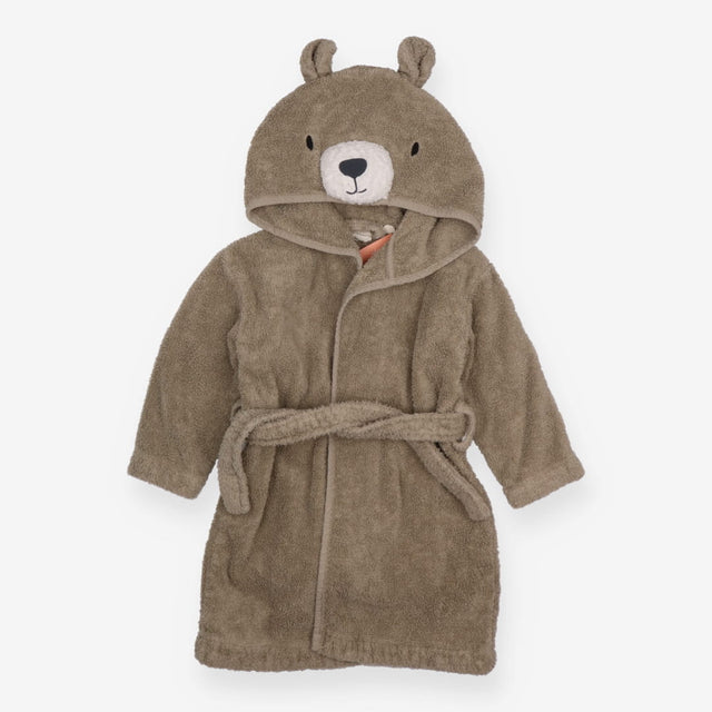 Dressing gown grey towelling bear