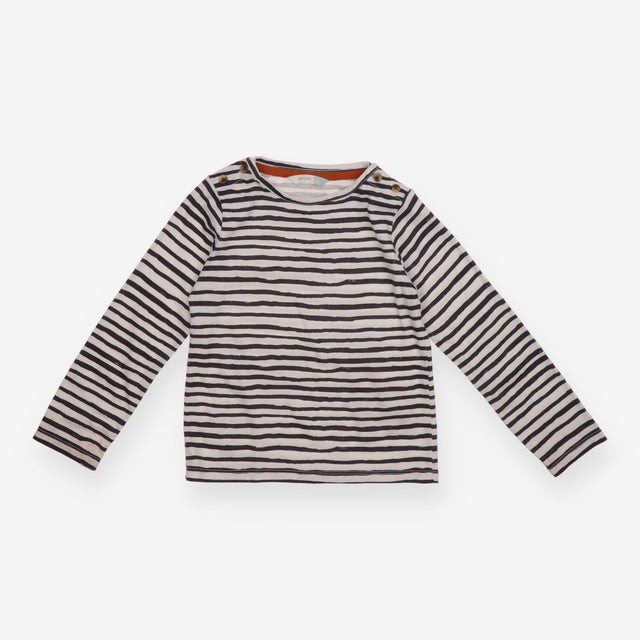 T-shirt long sleeved black white striped