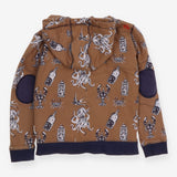 Hoodie brown under sea Octopus Lobsters