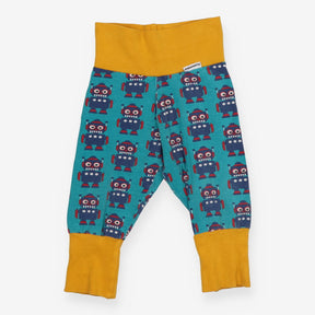 Parsnip Pants Green with Blue Robots