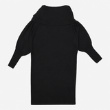 Knit Dress Black Cowl Neck Batwing Sleeve