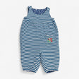 Reversible Romper Floral Denim and Jersey Stripe w