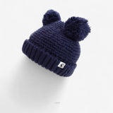 Navy Knitted Bobble Hat 
