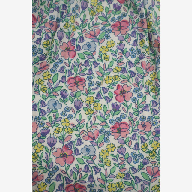 Dress Sleeveless Pink & Purple Floral Print Woven
