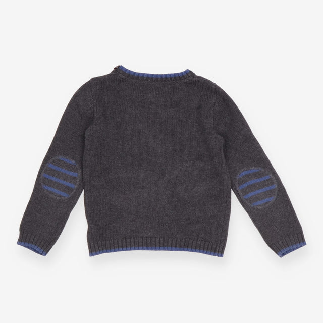 Sweater grey knit red truck Ministry of Rascals