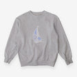 Sweatshirt Grey Marl Blue Stripe Sailing Boat