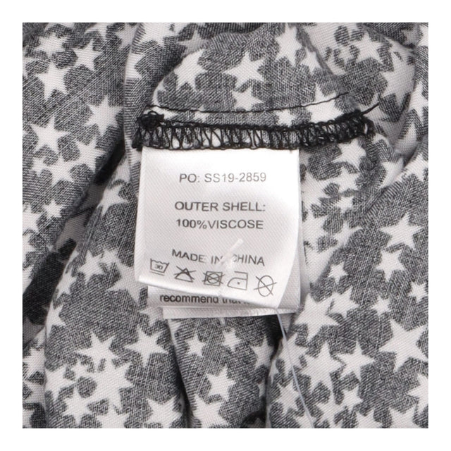 Long sleeve Blouse Black White Star Print