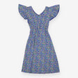 Purple Ditsy Botanical Print Midi Dress