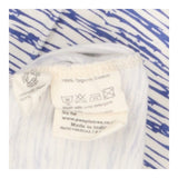 People Tree Organic Cotton White Blue Abstract Str